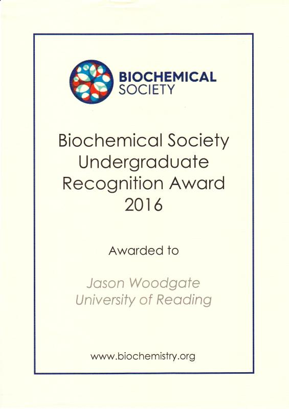 Biochemical Society Prize
